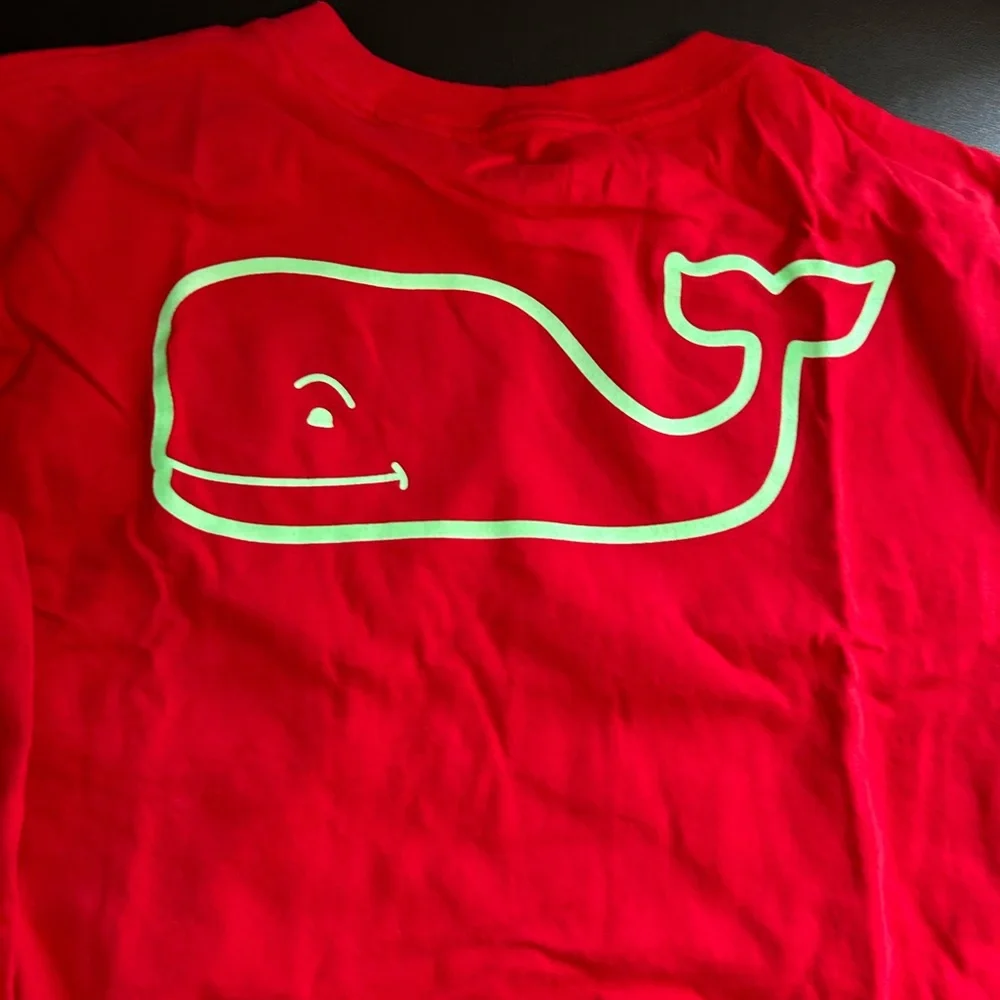 Vineyard Vines Youth‎ Large Red Long Sleeve Logo T Shirt Cotton Preppy Beachy